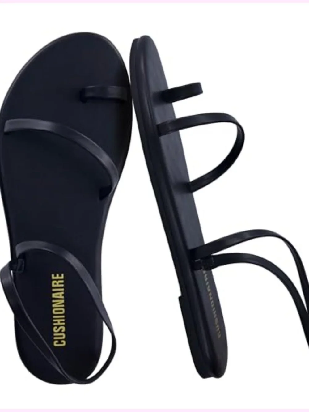 Strappy Flip Flop Sandals with Memory Foam - Comfortable Casual Women Sandals